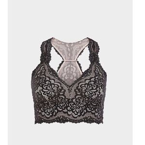 Torrid black lace racerback bralette